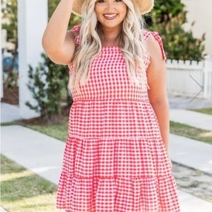 Gingham Tie Strap Dress